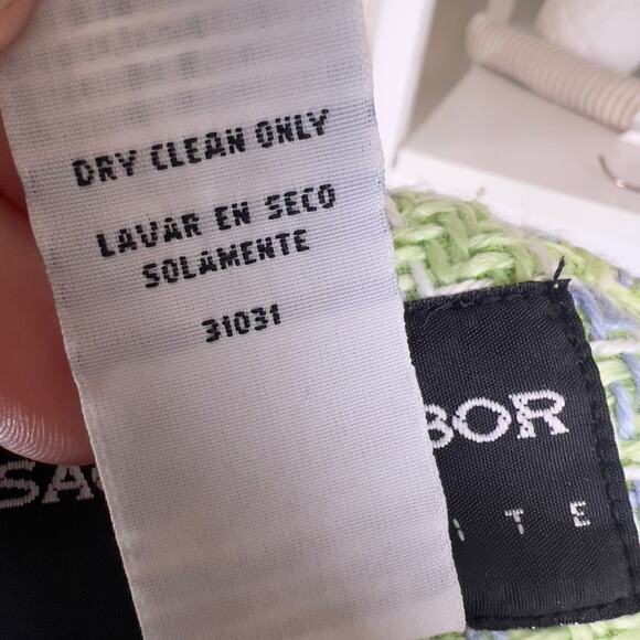 Sag Harbor Petites sz. 12 P green & blue Tweed jacket, spring, winter #2425 - Picture 7 of 9